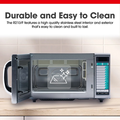 Medium-Duty Commercial Microwave Oven with 1000 Watts (R21LVF) - Image 3