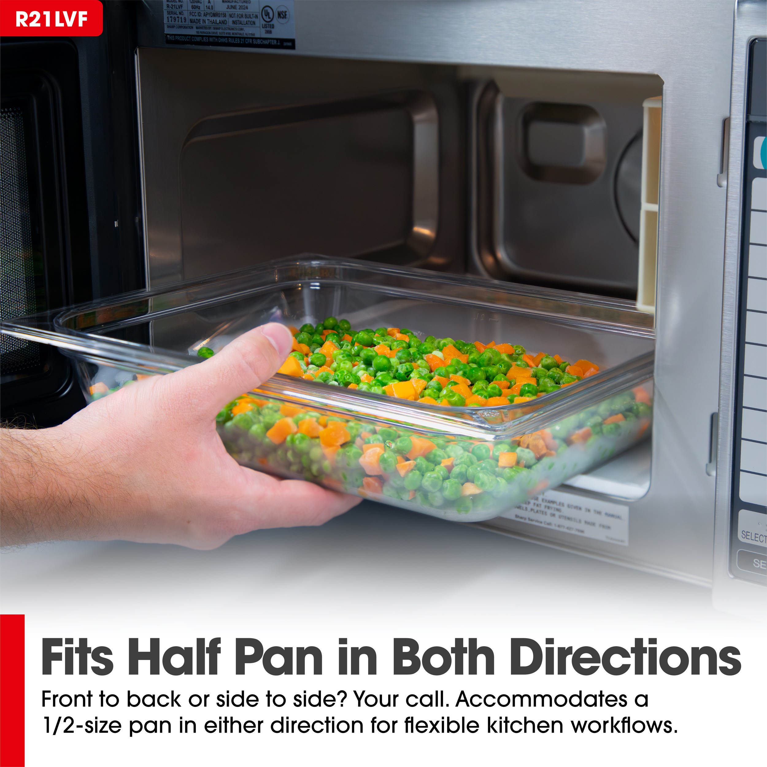 Medium-Duty Commercial Microwave Oven with 1000 Watts (R21LVF) - Image 9